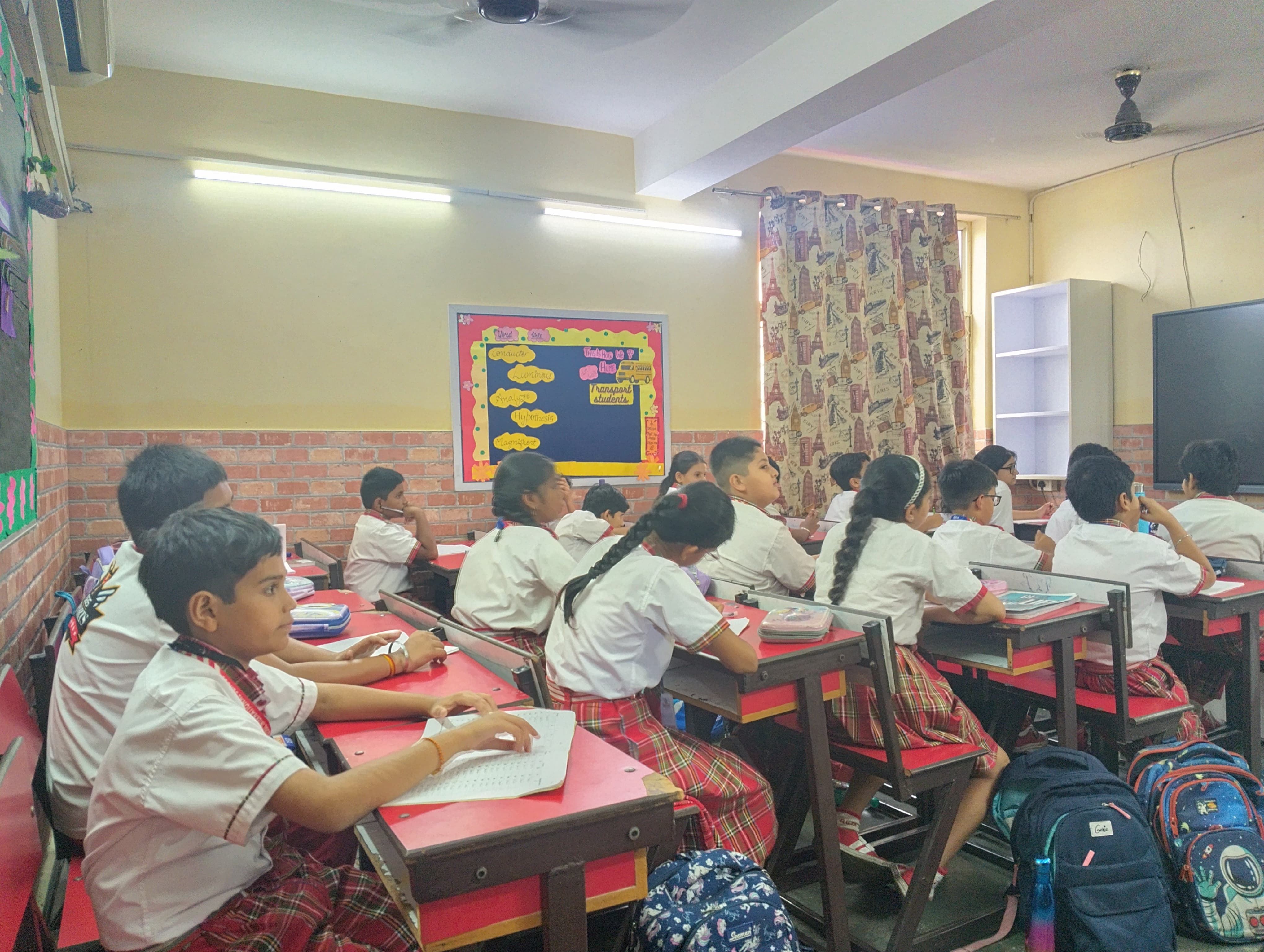 Confident children communicating and presenting